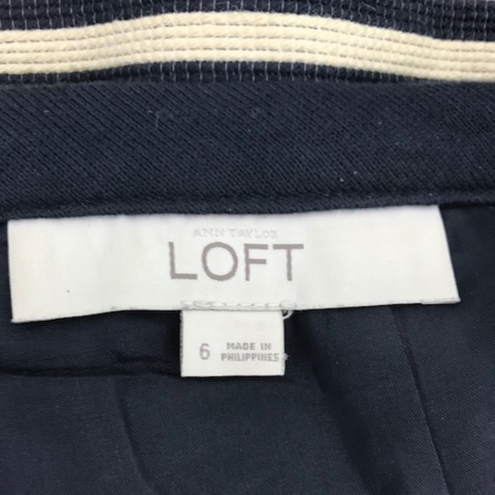 Ann Taylor Loft Blue and Beige Striped Skirt - Picture 2 of 5